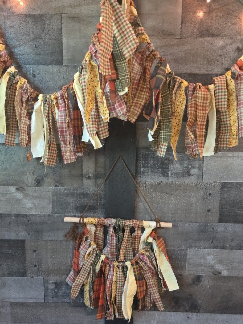 Rustic Fall Boho Chic Garland and Wall Hanging Set